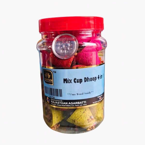 Sambrani Cup Dhoop 4 in 1 ( 28 Pis Jar )